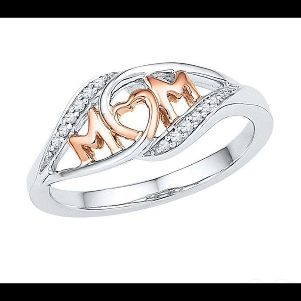 Rose Gold PLATED CZ Diamond Ring Great Mother’s Day Gift 🎁